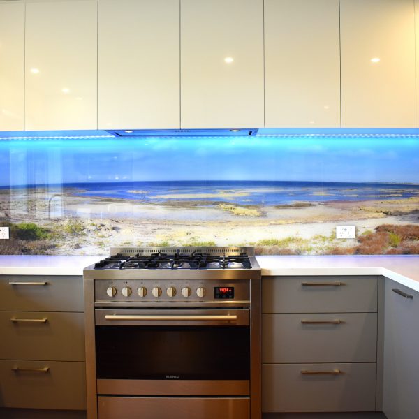 Another perspective of printed glass splashback